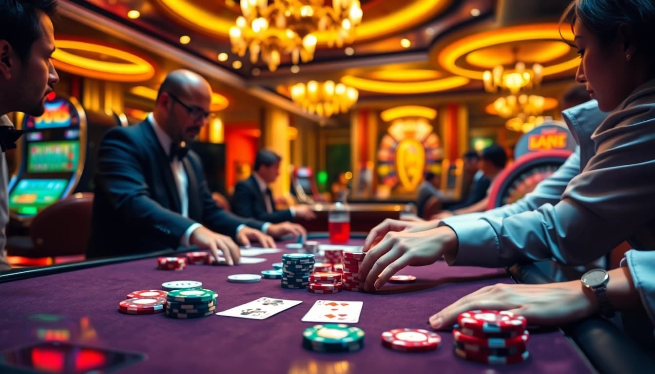 Experience the thrill of bu88 trang chủ with intense poker action and vibrant casino elements.