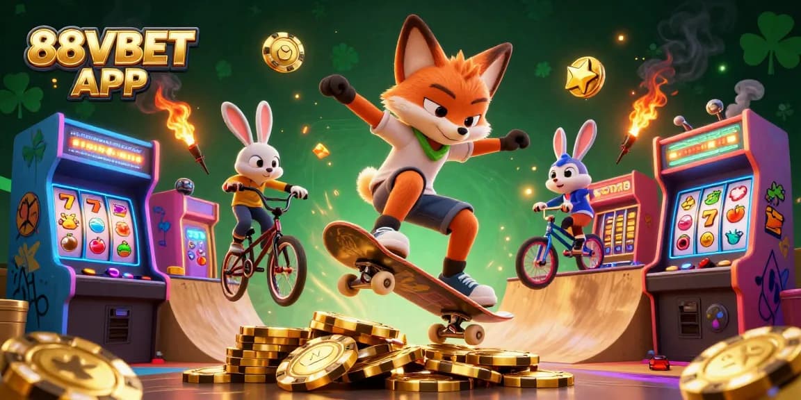 Experience thrilling gameplay with the 88VBET APP, featuring fun casino adventures and dynamic characters.