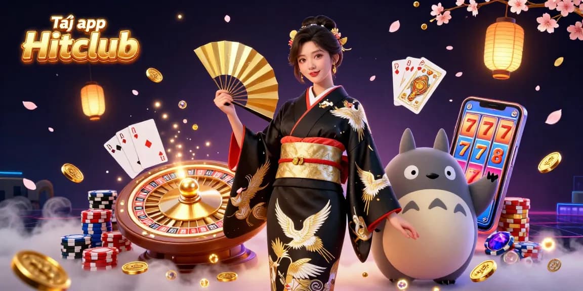Tải app Hitclub to experience a vibrant 3D casino scene with enchanting characters and thrilling game elements.