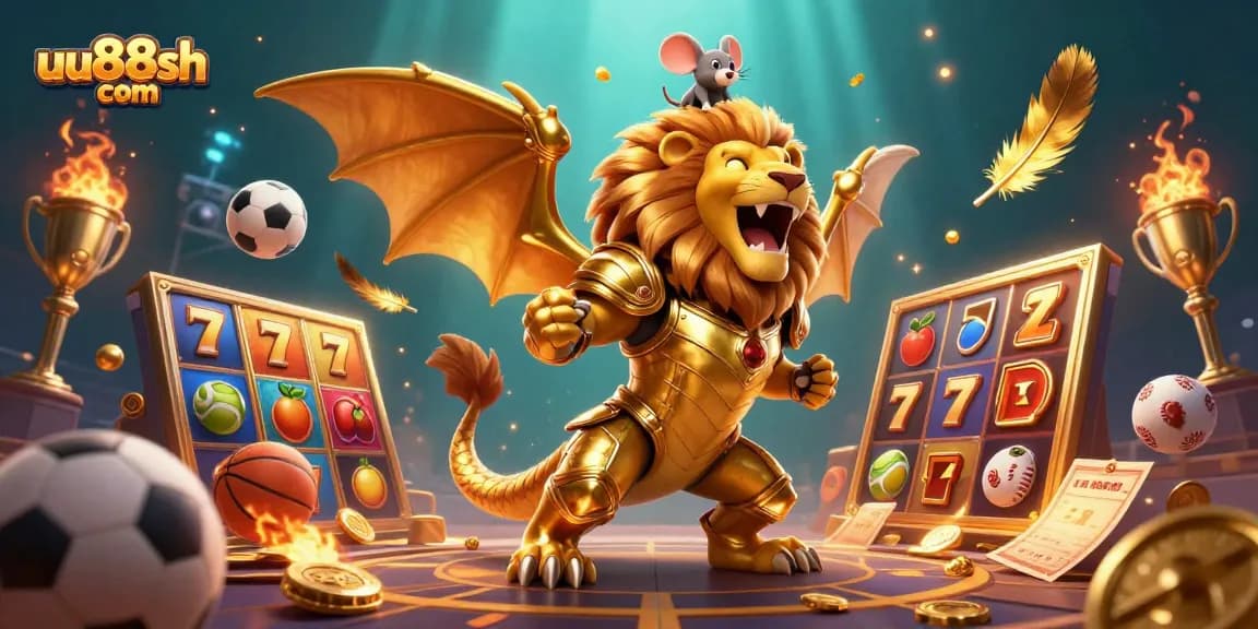 Experience gaming excitement with the triumphant chimera at uu88sh com, featuring vibrant 3D casino elements.