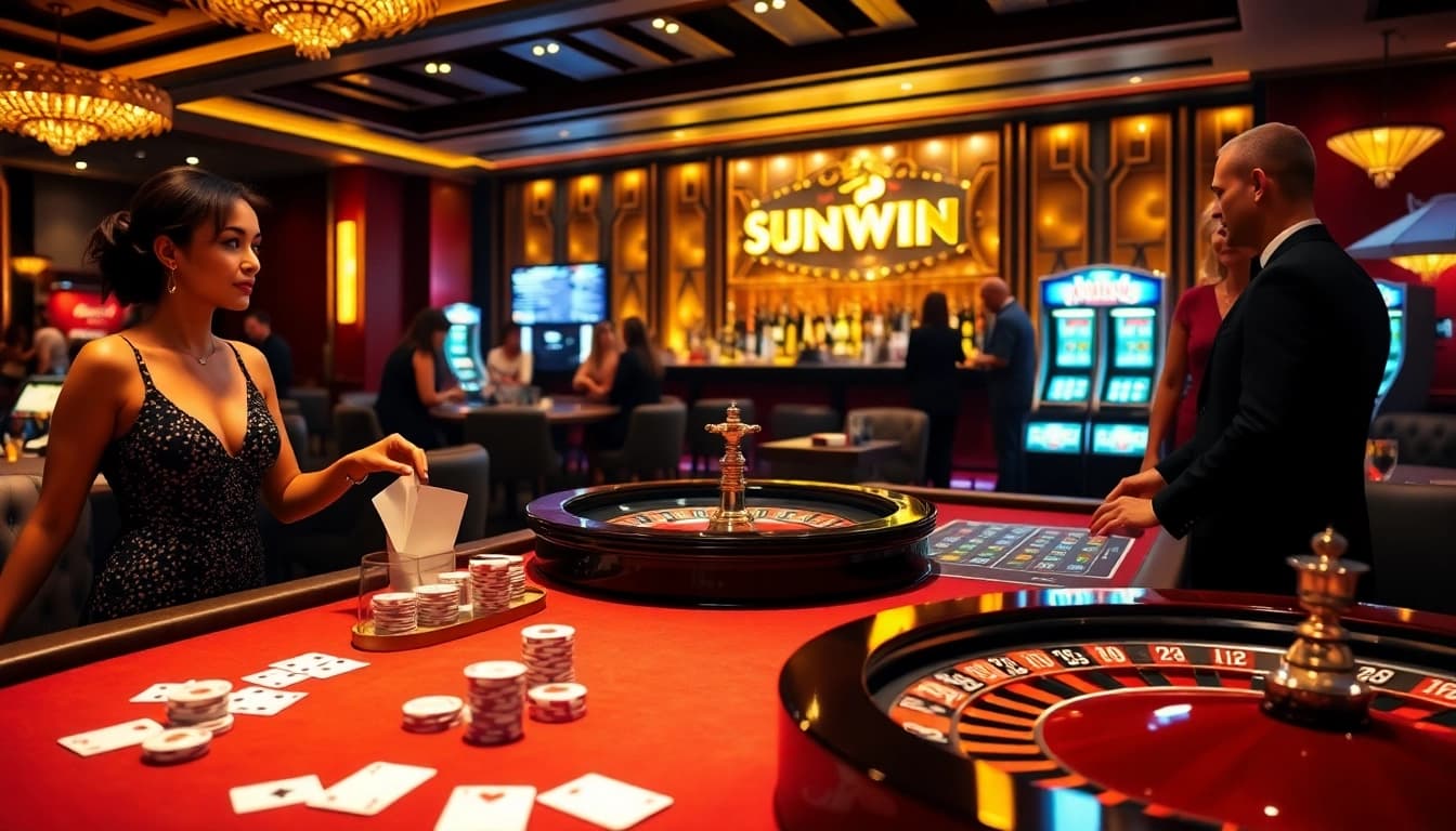 Enjoy thrilling gameplay at Sunwin's premier online casino with vibrant slots and poker.