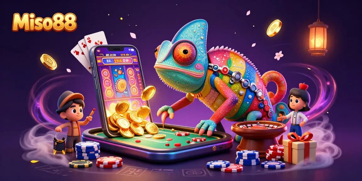 Miso88 offers thrilling gaming with vibrant 3D illustrations of exciting casino experiences.