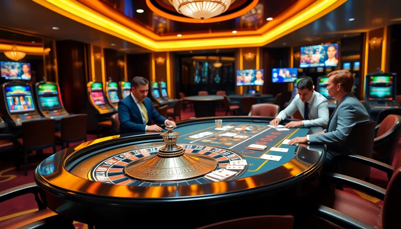 Engage with the exciting du88 trang chủ experience at a vibrant online casino featuring poker and roulette action.