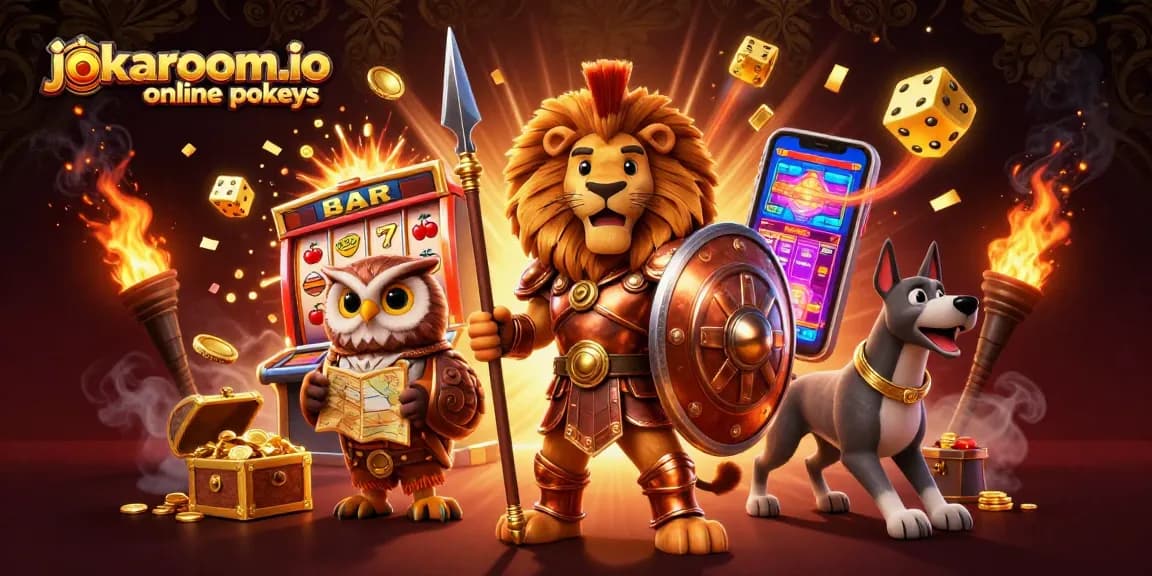 Experience the thrill of jokaroom.io online pokies with a stunning 3D illustration showcasing exciting casino elements.