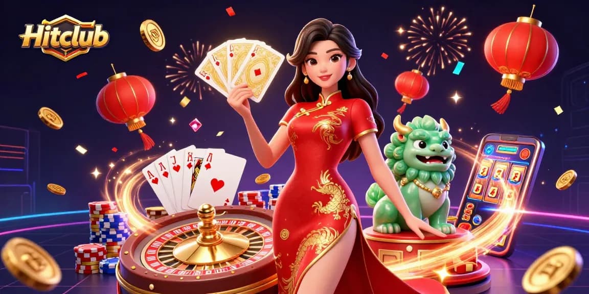 Immerse in the excitement of Hitclub's casino experience with golden coins and vibrant gameplay.