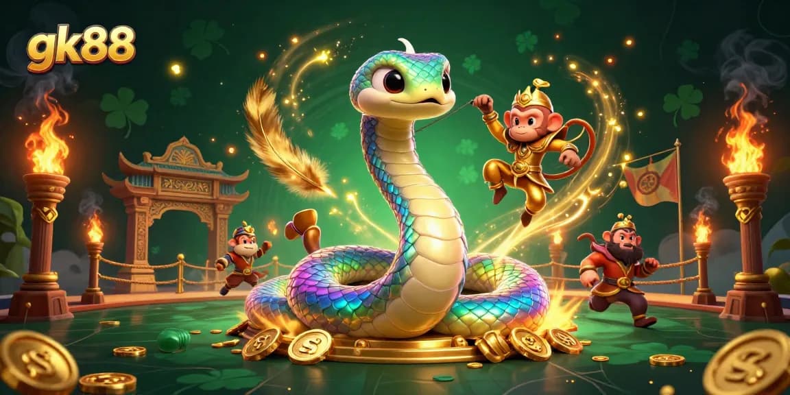 Engage with gk88's dynamic gambling scene featuring vibrant characters in action.