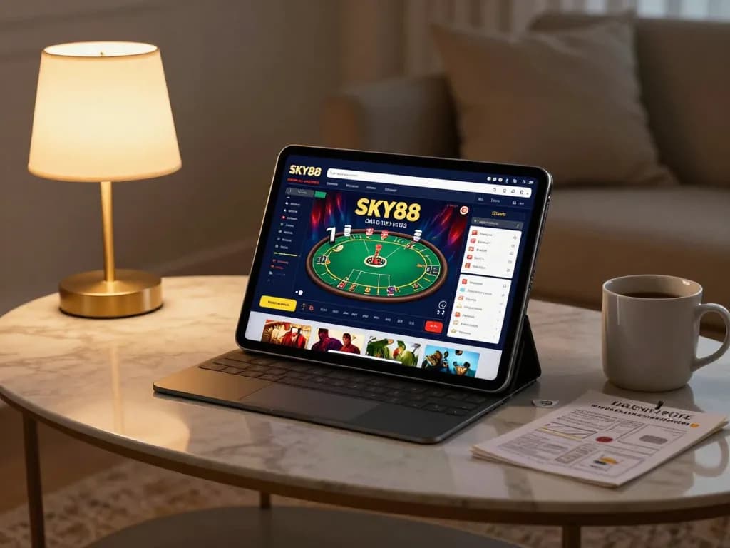 Experience the excitement of SKY88 hiện đang mở with engaging online poker gameplay in a cozy home atmosphere.