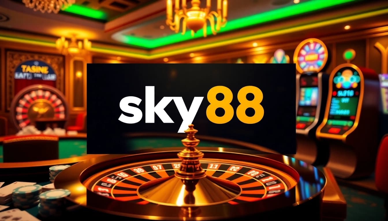 Engage with sky88 trang chủ at a vibrant casino offering roulette, poker, and slot machines.