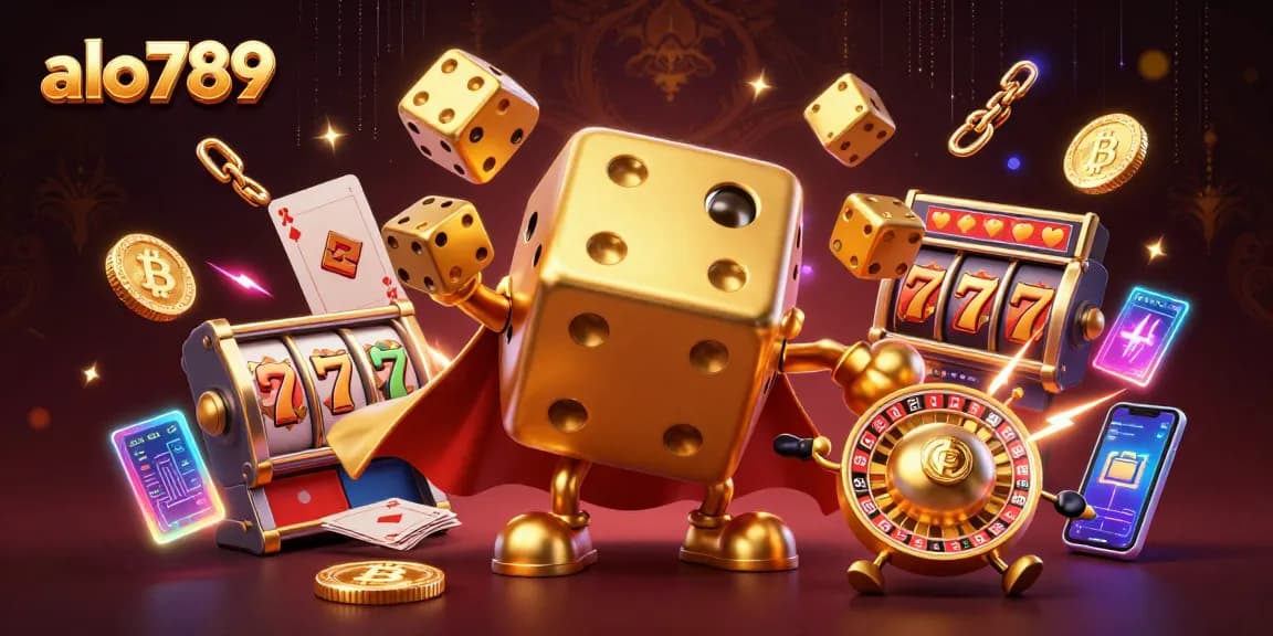 Experience excitement and strategy at alo789 with our vibrant slot-themed casino illustration.