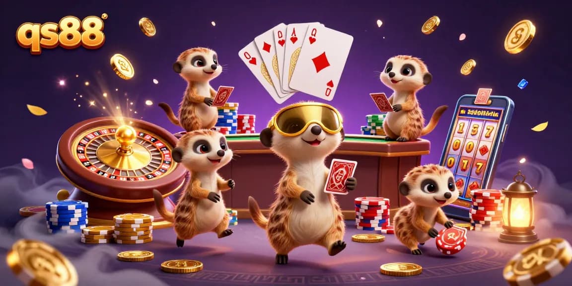 Experience thrilling gameplay at qs88 with agile meerkats managing a lively casino.