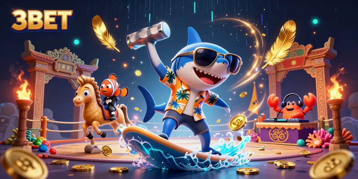 Experience thrilling action at 3BET with a vibrant underwater casino scene featuring playful sea creatures.