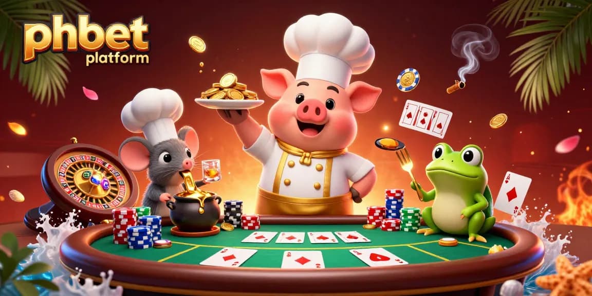 Experience the phbet platform with a vibrant casino atmosphere, highlighted by games and festive characters.