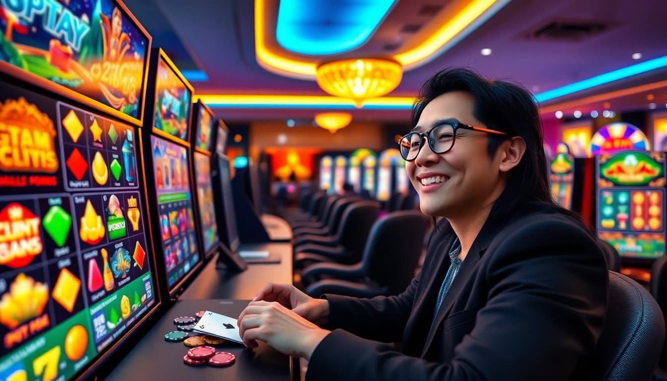 Experience the thrilling online betting environment at https://phtaya.ac/, showcasing colorful slot games and a modern gaming interface.