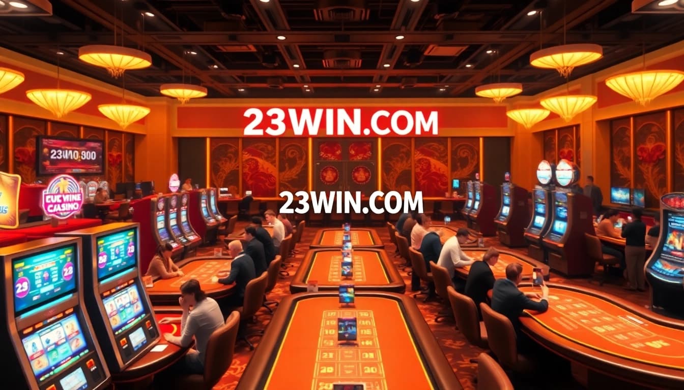 Exciting online gaming scene at 23WIN.COM with vibrant tables and players engaging.