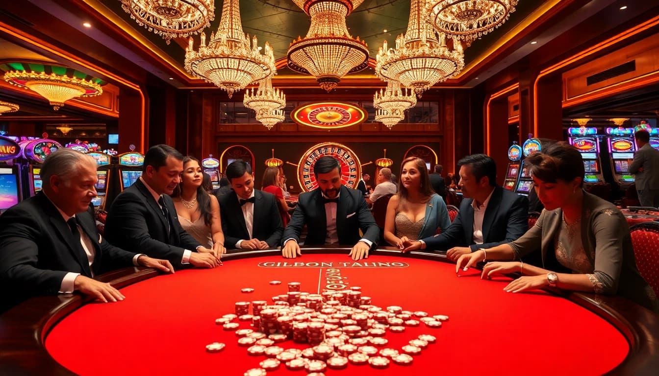 Experience the excitement of high-stakes gambling at https://gg88.media/ with a luxurious casino setting, featuring poker and roulette.