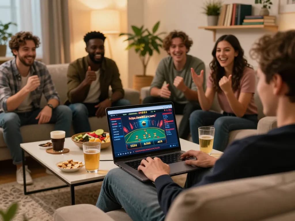 Enjoying interactive online gambling at https://one88.br.com/ with friends during a cozy game night