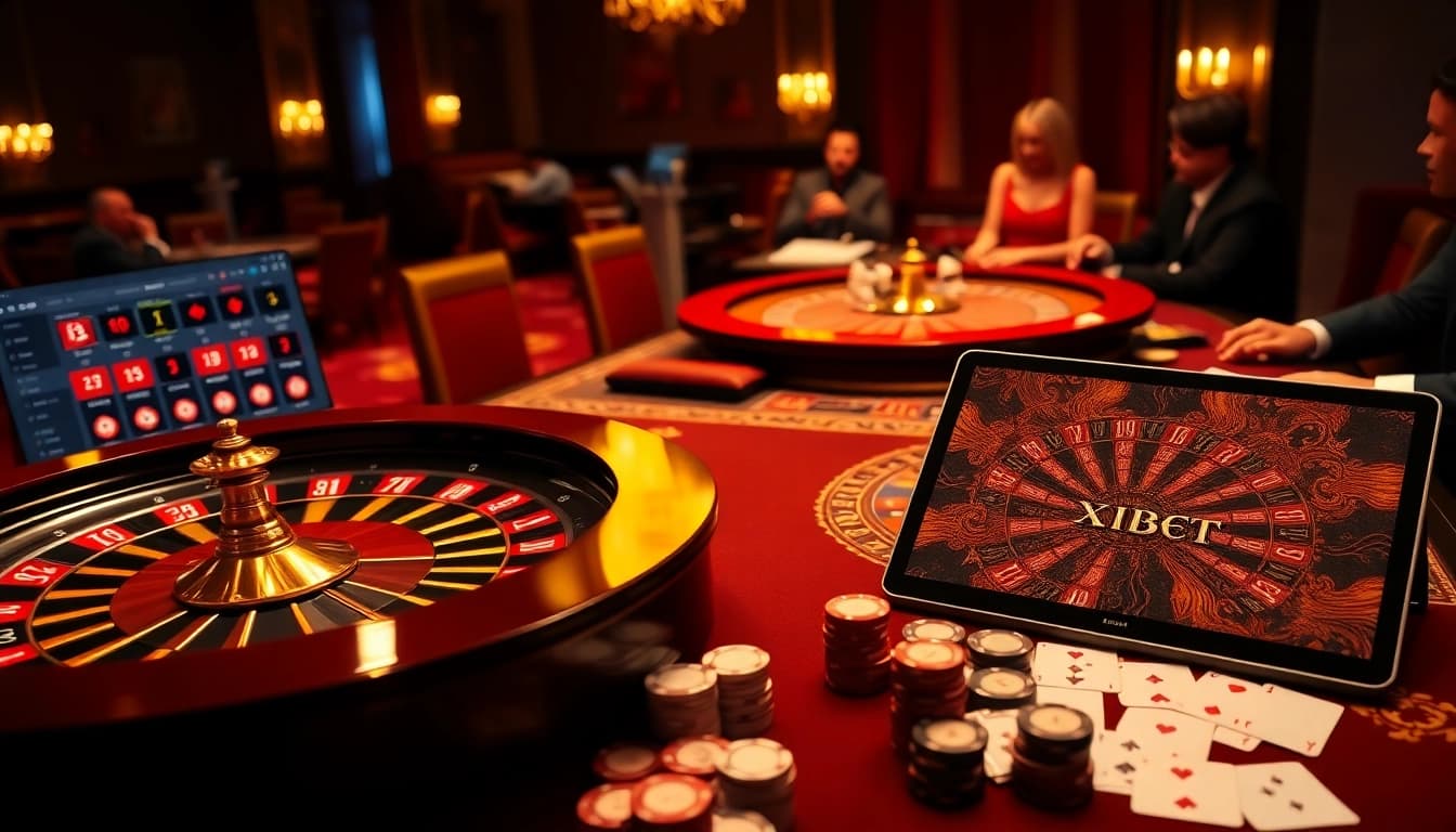 Experience luxury gaming at Nhà cái xibet with thrilling poker chips and casino tables.