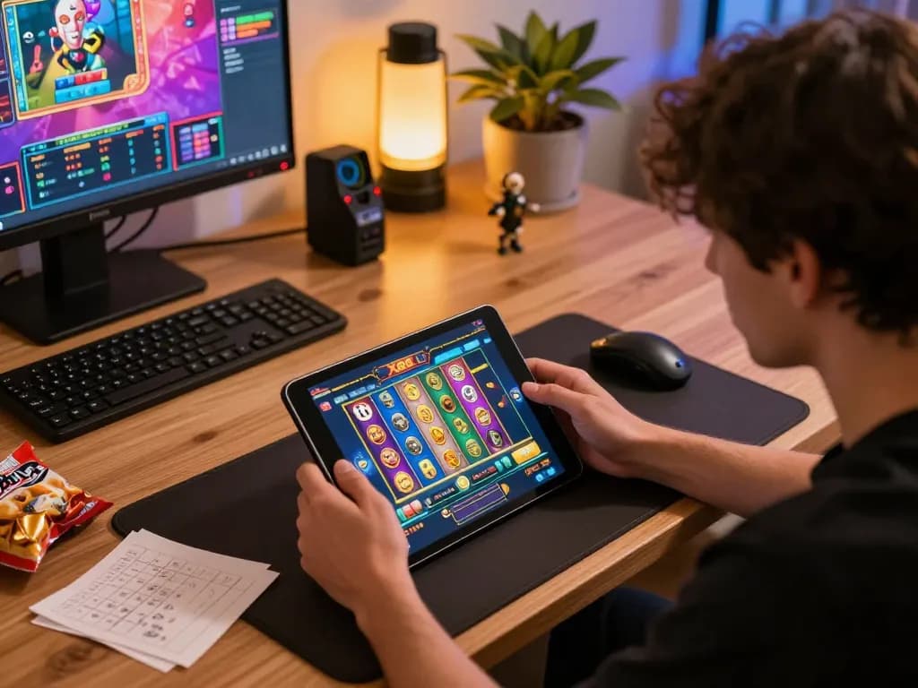 X88 game vibrant online gaming setup with player engaged in gameplay