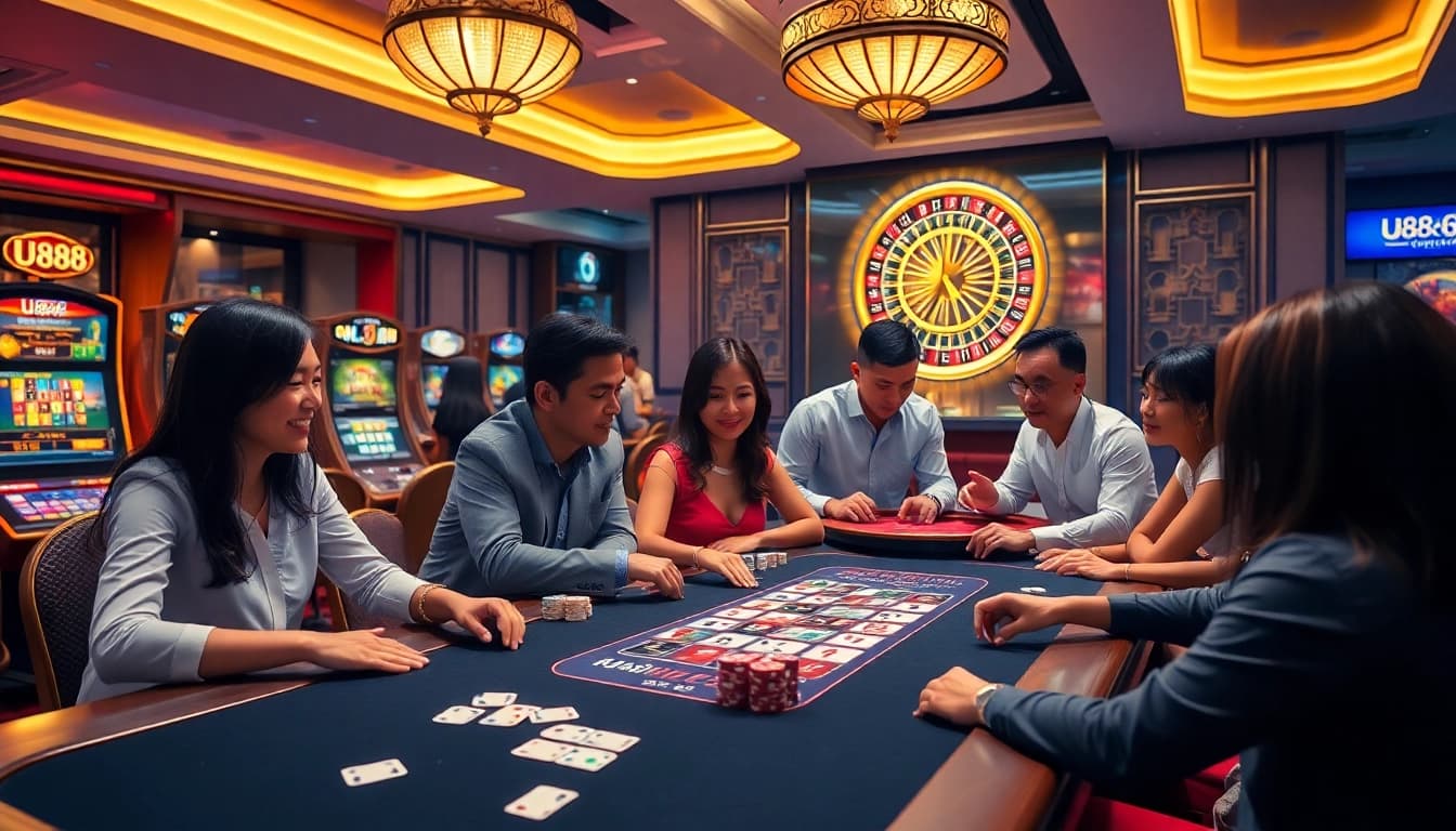Experience thrilling gambling action at U888's luxurious online casino.
