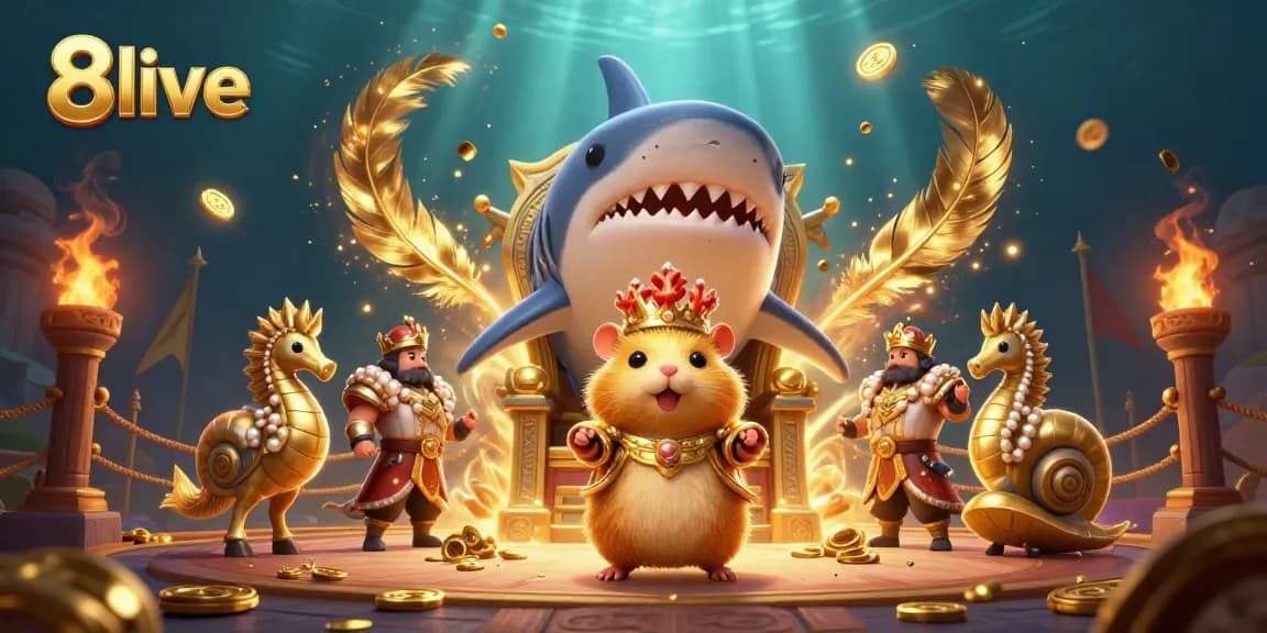 Bet on exciting adventures with 8live in a whimsical underwater casino realm.