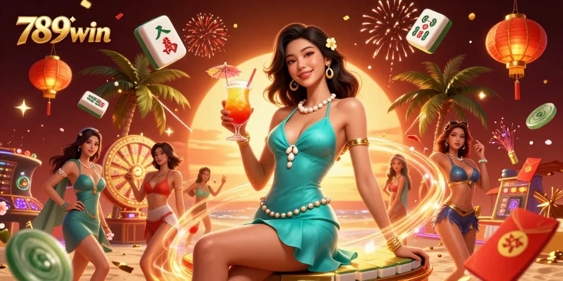 Experience thrilling gambling fun with 789win's vibrant casino celebration scene.