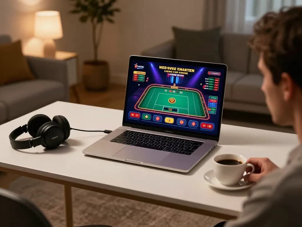 Engaging in a live dealer game at home with ta88pro.com on display