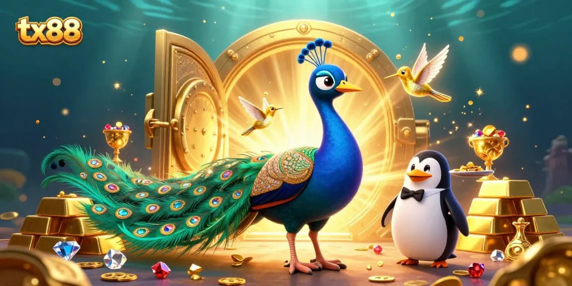 Experience tx88's gambling excitement with vibrant 3D casino elements and characters coming to life.