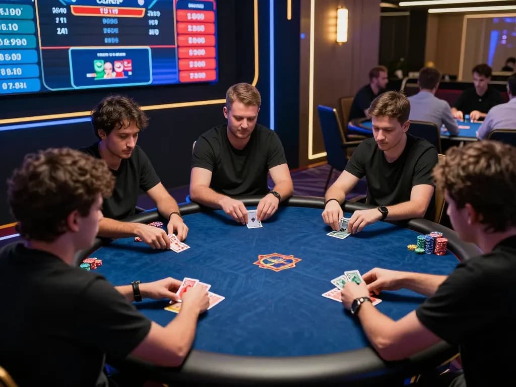 CM88 players engaging in an intense online poker tournament showcasing strategic gameplay.