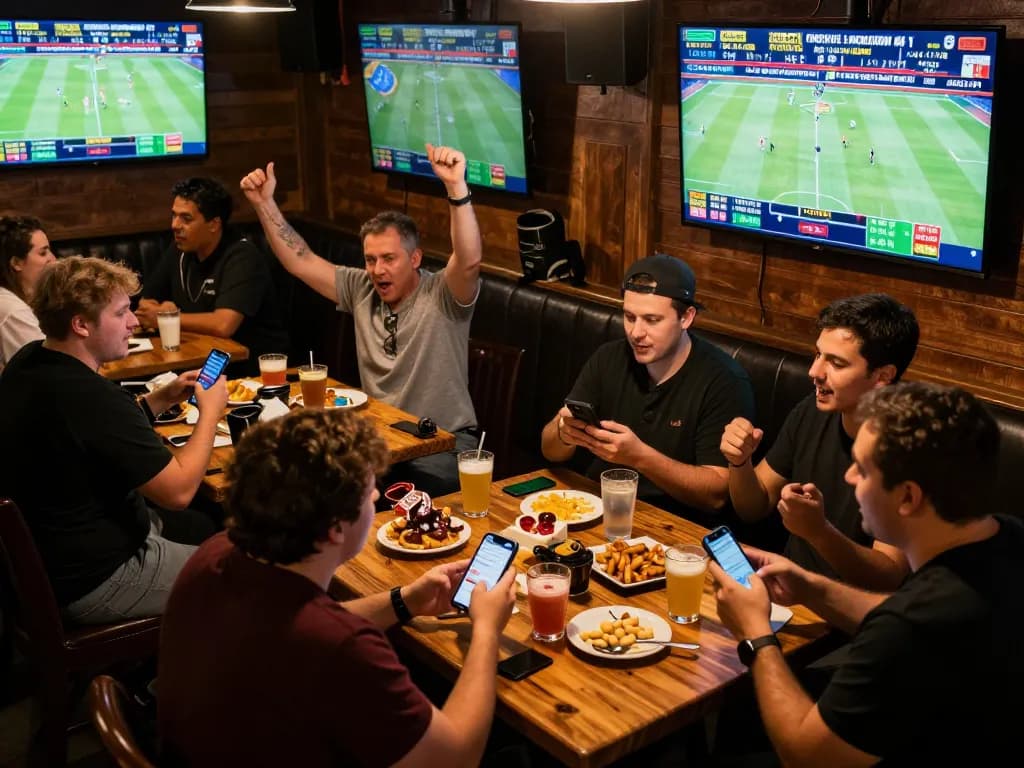 Experience live sports betting excitement at https://vk88.vc/ with eager patrons analyzing games.