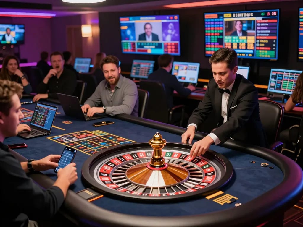 Engaging live roulette game on Fun88 com emphasizing strategic betting in a vibrant online casino.