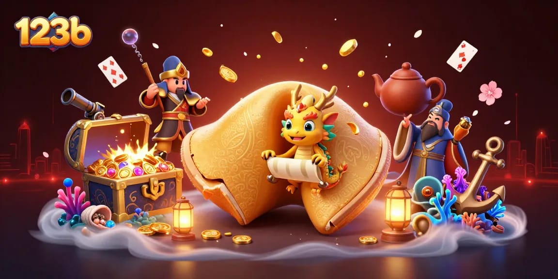 Join the thrilling action at 123b with magical fortune-themed elements and gold treasures!