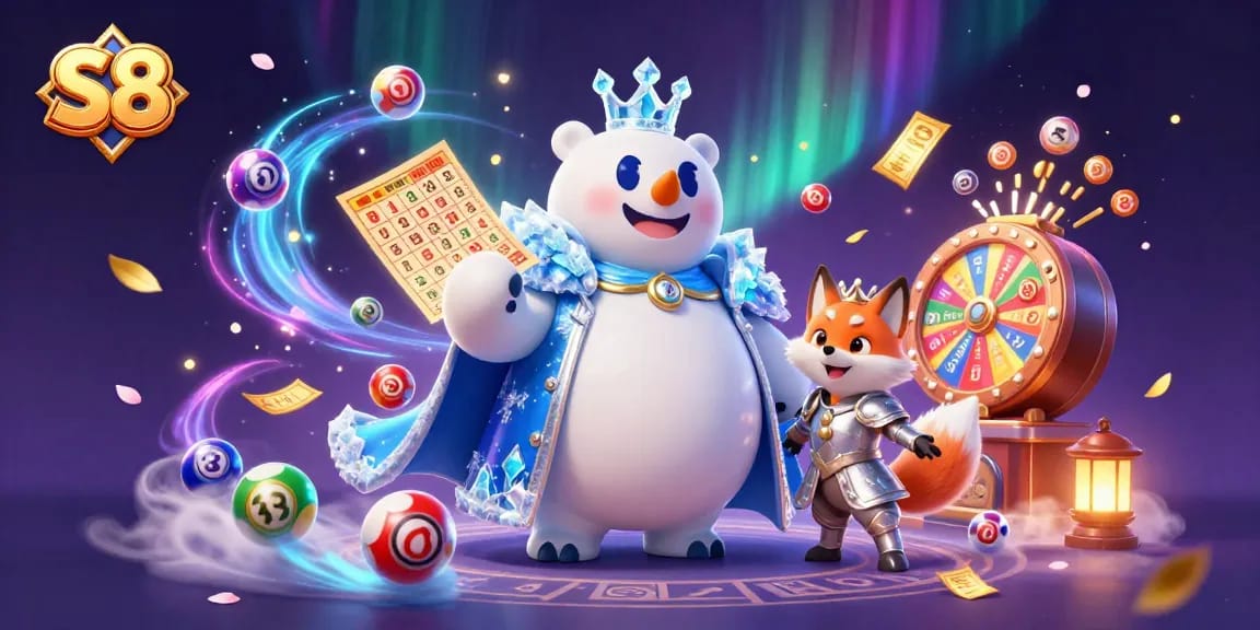 S8 players engage in exciting lottery games with colorful balls and vibrant prize elements.