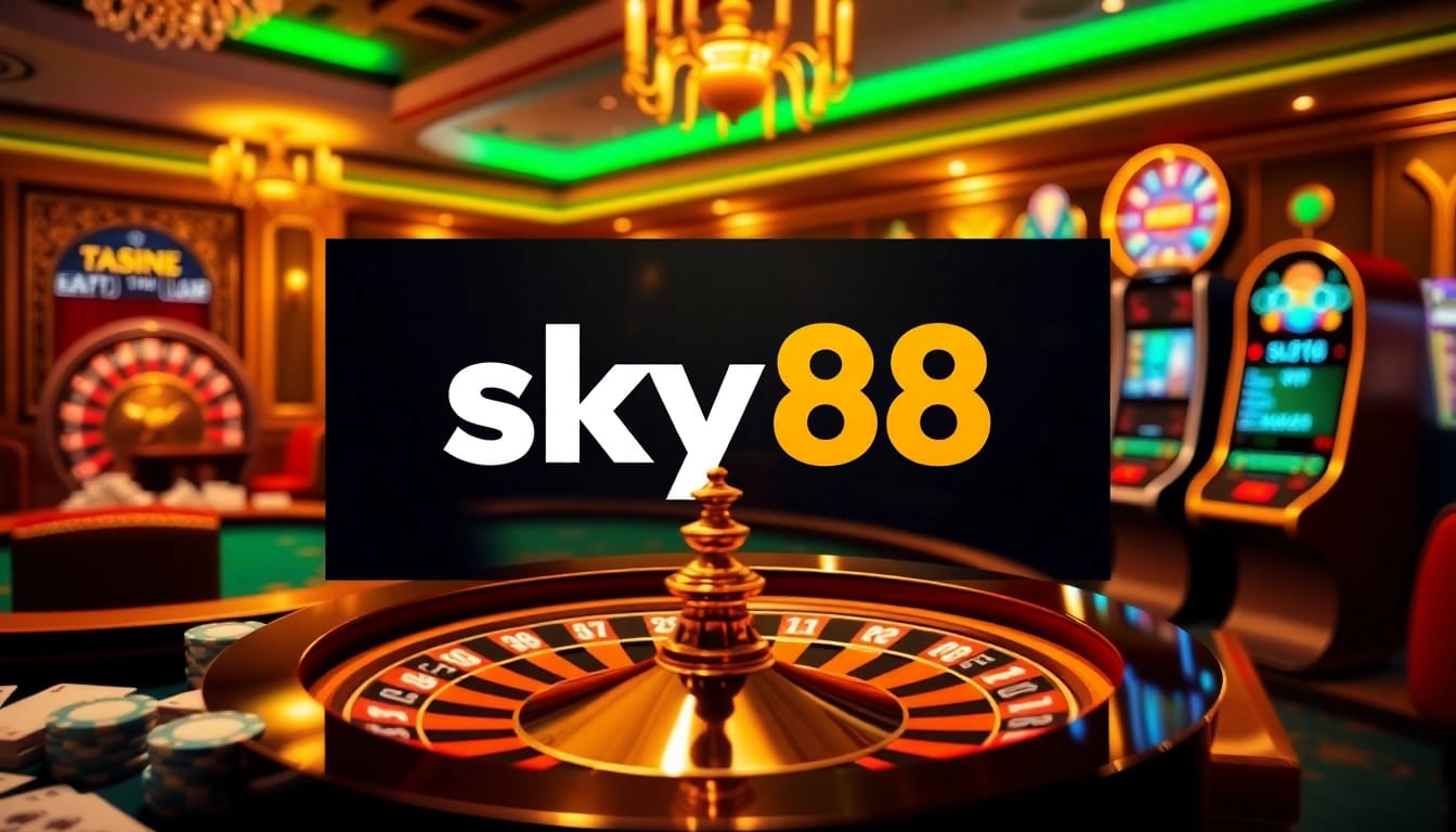 Engage with sky88 trang chủ at a vibrant casino offering roulette, poker, and slot machines.