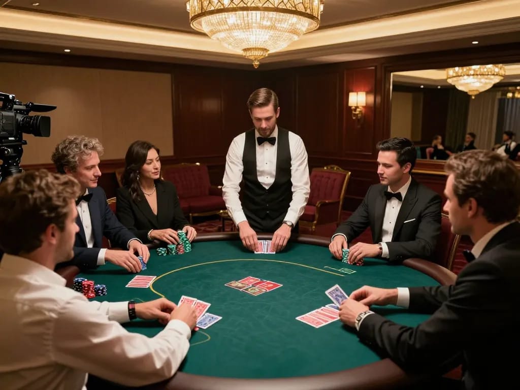 Experience intense poker action at LU88.vnco's exclusive casino tables with elite players and vibrant ambiance.