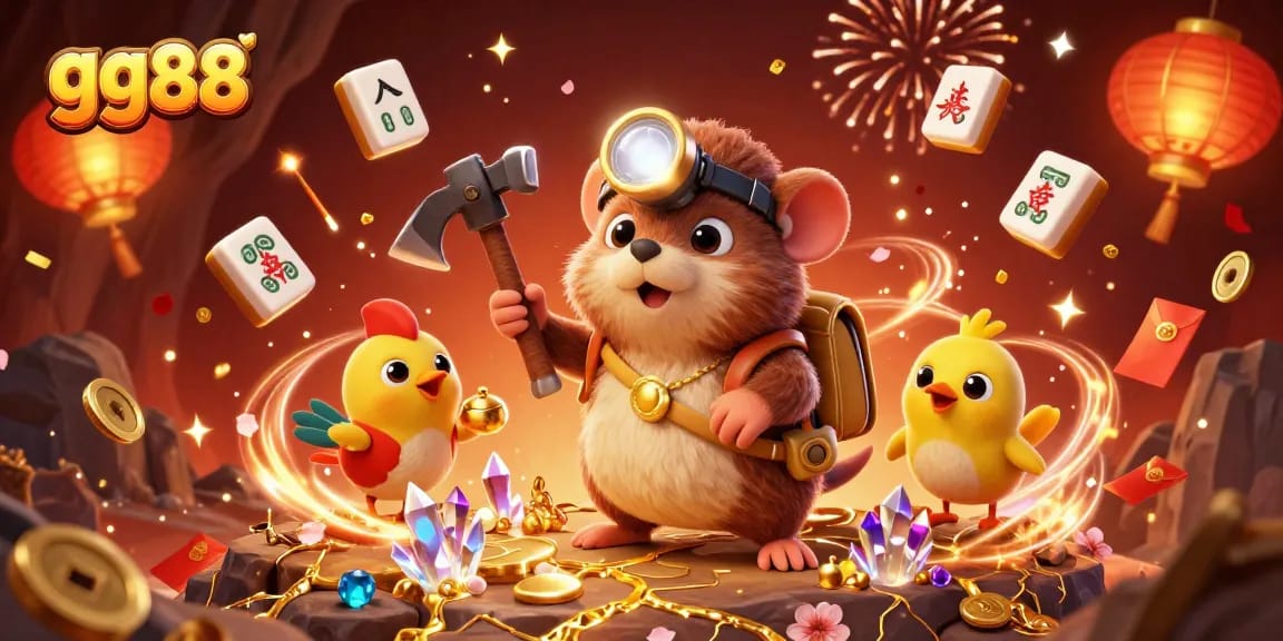 Experience thrilling wins at gg88 with a treasure hunter mole in a vibrant casino adventure.