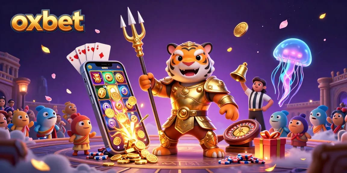 Join exciting gaming adventures at oxbet with a thrilling underwater casino scene featuring vibrant characters and gaming elements.