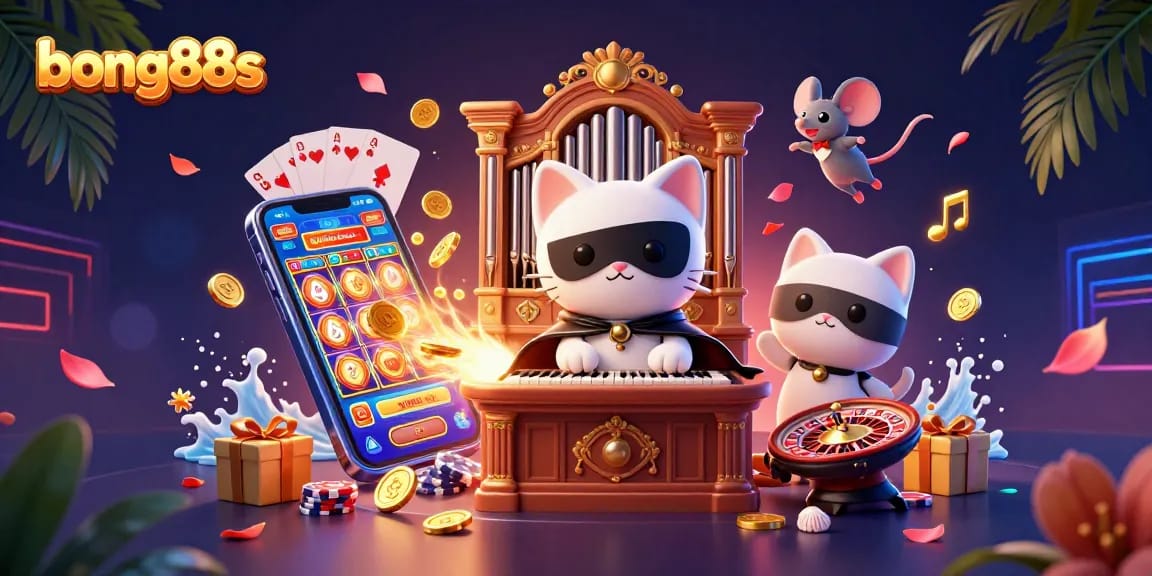 Experience thrilling moments with bong88s as exciting slot games come to life in a vibrant casino scene.