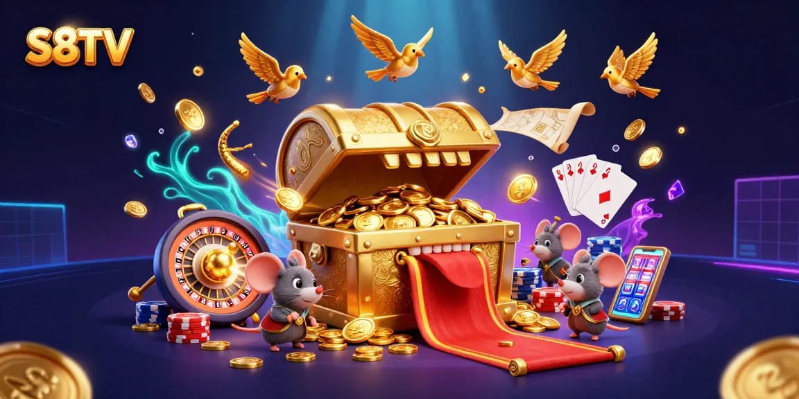 S8TV's immersive gaming experience showcases adventure and luck with wealth-luring characters.