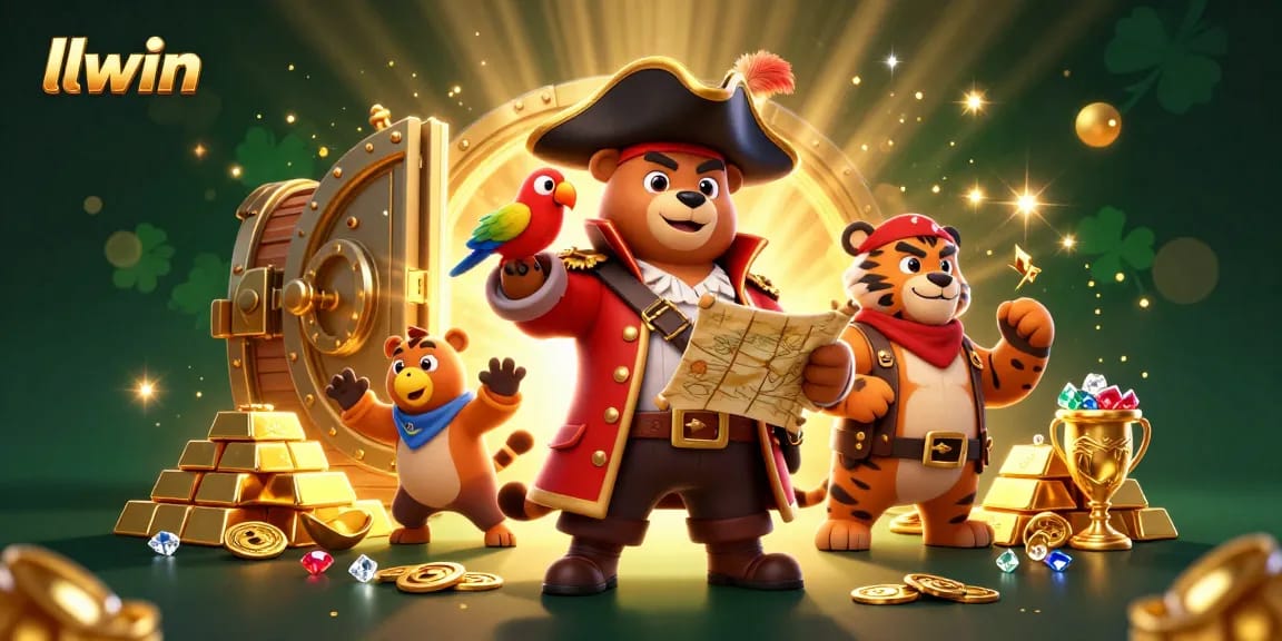 llwin features a vibrant pirate scene, showcasing exciting casino adventure elements in an engaging setting.