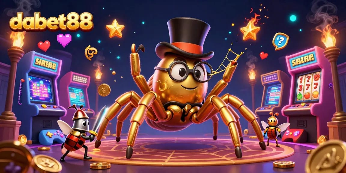 dabet88 spins excitement with giant tarantula, beetle knight, and playful game elements