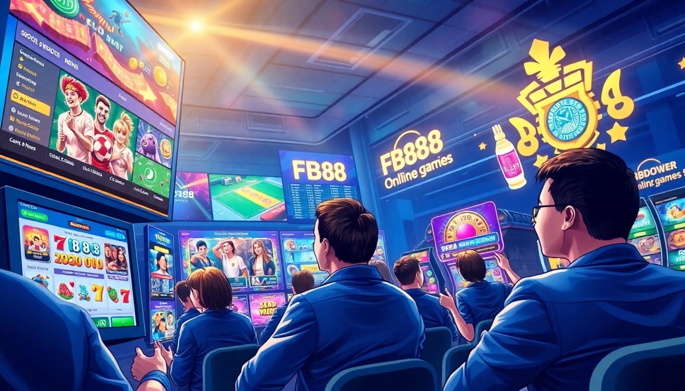 Experience thrilling online betting at FB88 with vibrant gaming interfaces and engaging players.