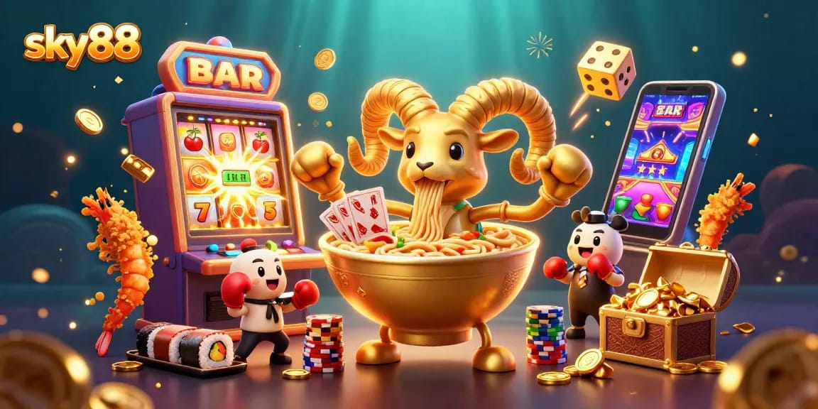 Engage in thrilling casino action with sky88's vibrant characters and dynamic gaming elements.