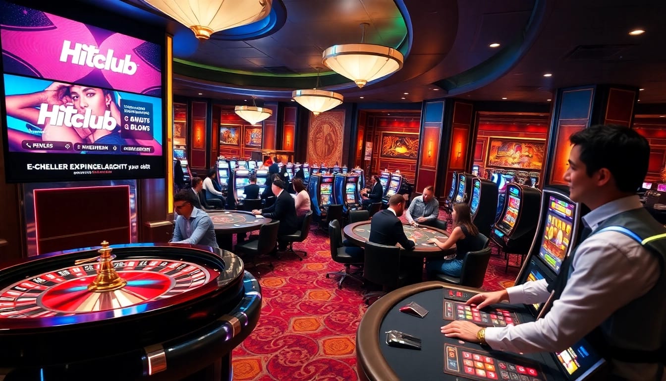 Hitclub members celebrate winning at an exciting casino table, showcasing thrilling gambling moments.