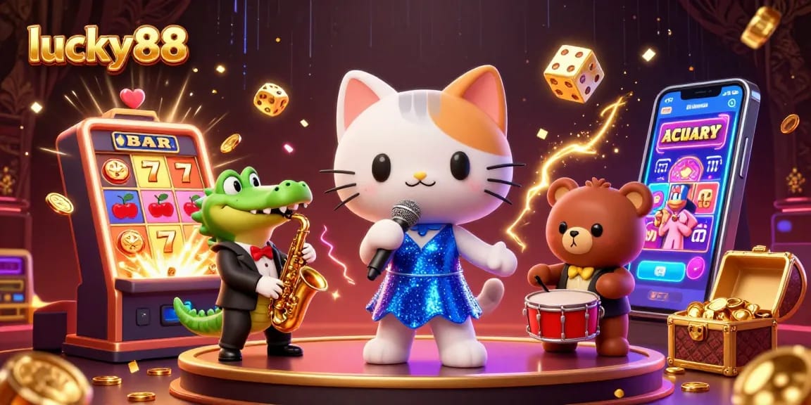 Experience thrilling gaming action at lucky88 with vibrant 3D characters and exciting casino elements