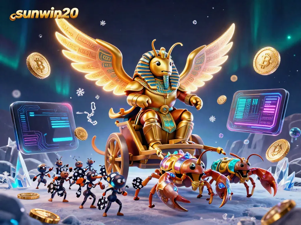 Engage in action at sunwin20 featuring vibrant animated casino elements in a dynamic, illustrative scene.