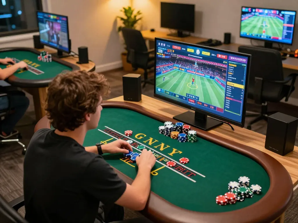 C168 player engaged in a live blackjack game at home, focused and strategic