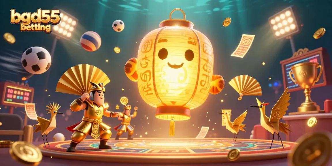 Engage with exciting bgd55 betting featuring dynamic sports elements and glowing characters.