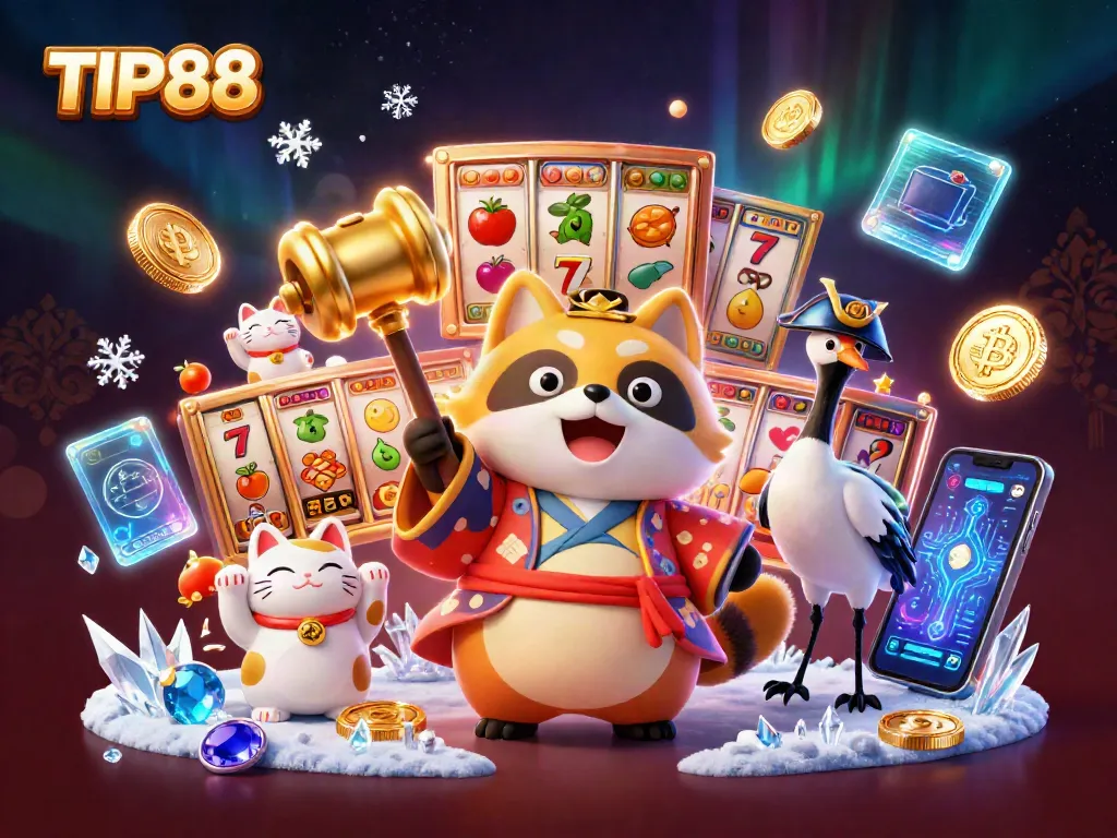 Experience thrilling gameplay at TIP88 with vibrant gaming characters and dazzling carnival elements.