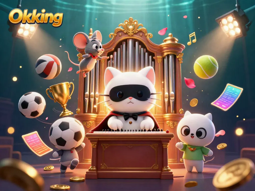 Experience thrilling gaming at Okking with vibrant 3D casino characters, dynamic sports elements, and rich details.