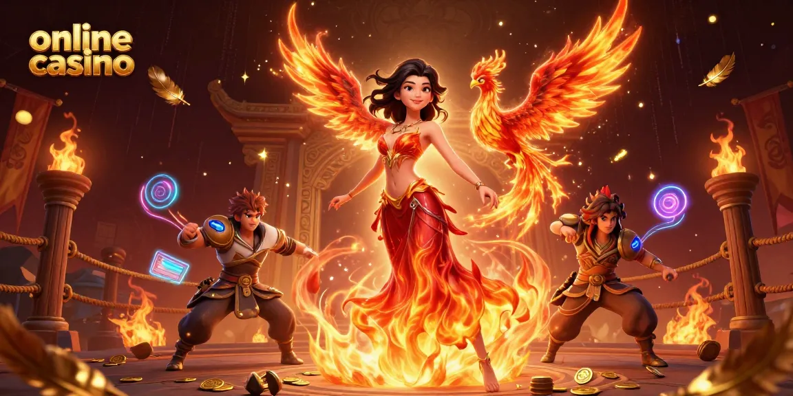 Experience the vibrant world of online casino with this stunning illustration featuring dynamic game elements.